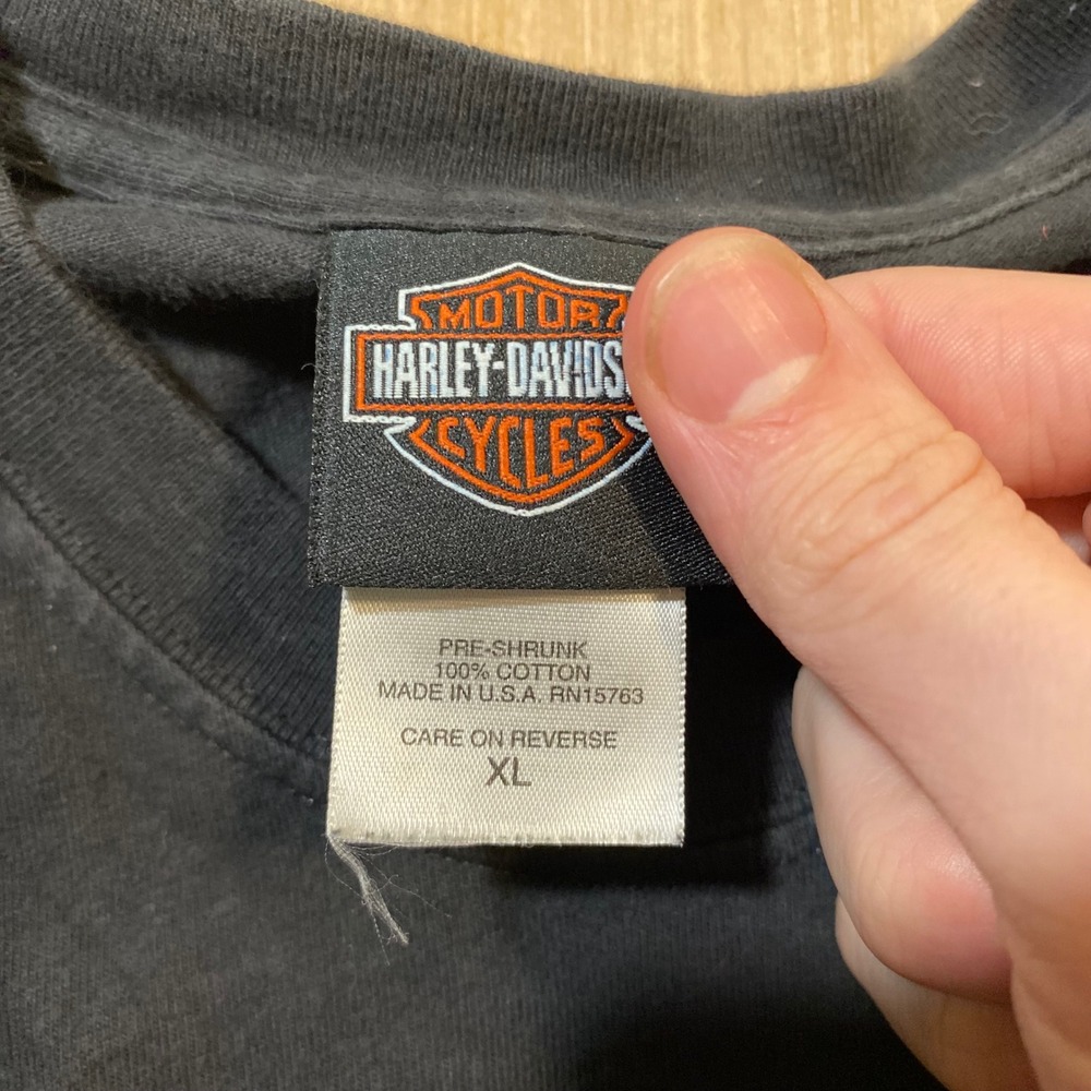 Vintage Harley Davidson Wabash Valley Terre Haute Indiana Eagle Flame Shirt XL - Picture 3 of 4